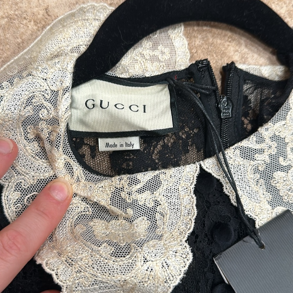 Gucci Wool and Lace Dress - Picture 3 of 7
